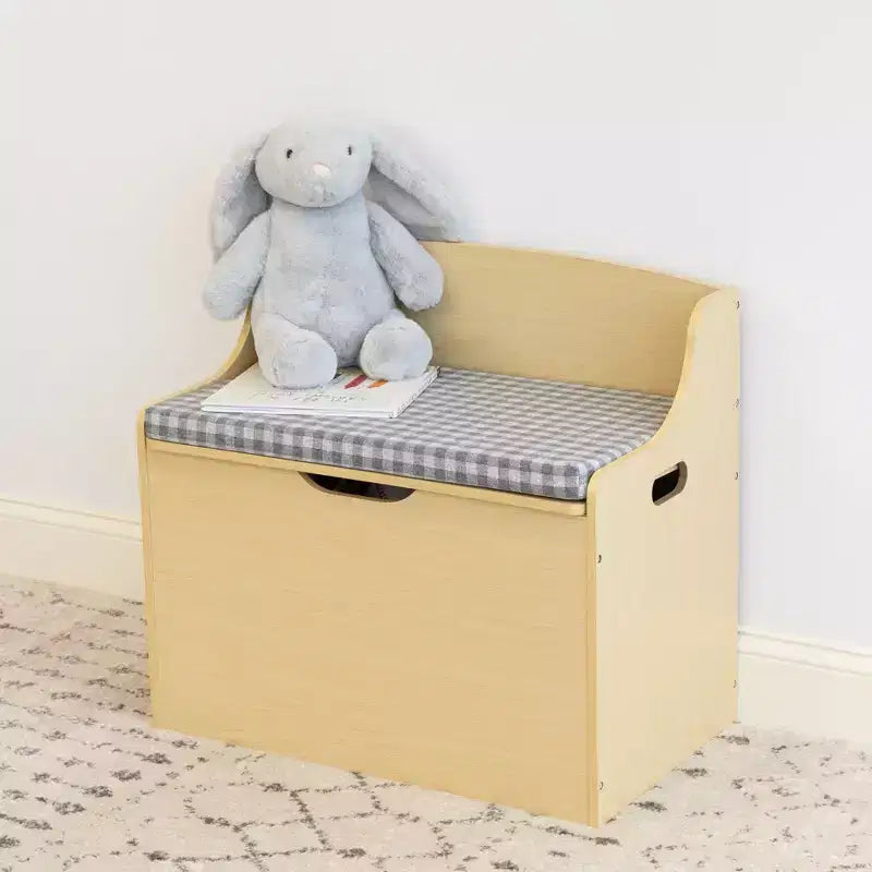 Humble Crew Kids' Jaime Cofanetto portagiochi con cerniera in legno: Telaio in MDF, Componenti in acciaio, Ripiani a scomparti, 1 cassetto, 1 ripiano
