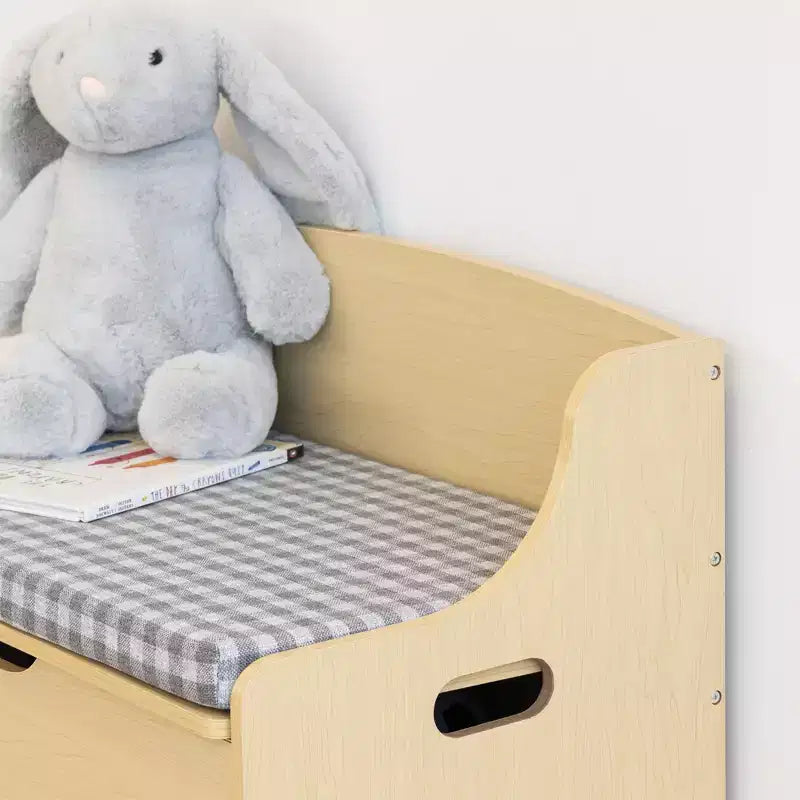 Humble Crew Kids' Jaime Cofanetto portagiochi con cerniera in legno: Telaio in MDF, Componenti in acciaio, Ripiani a scomparti, 1 cassetto, 1 ripiano