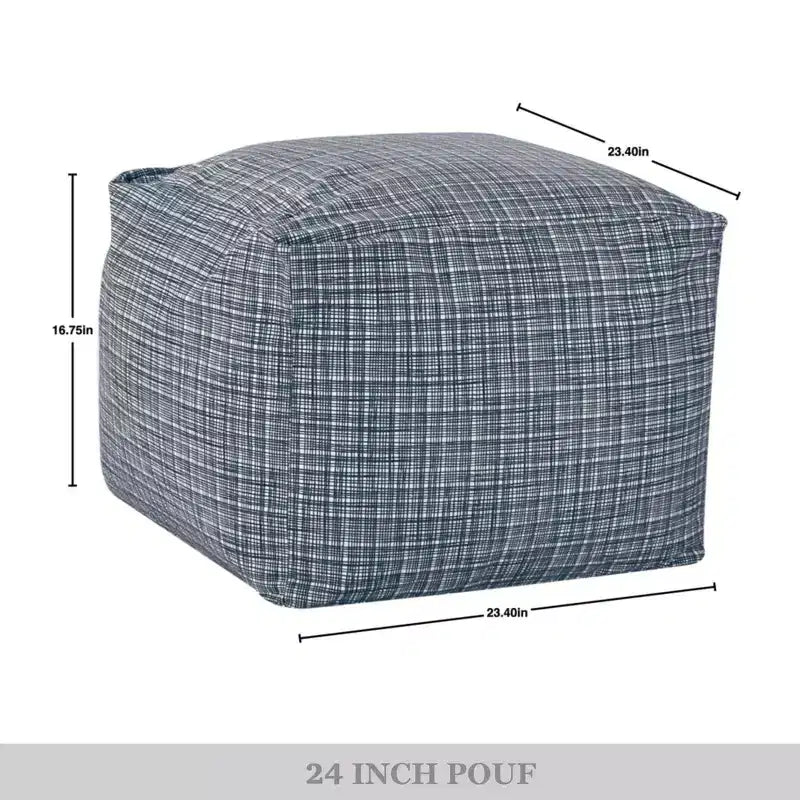 Pouf in velluto ChaletPosh 24 pollici