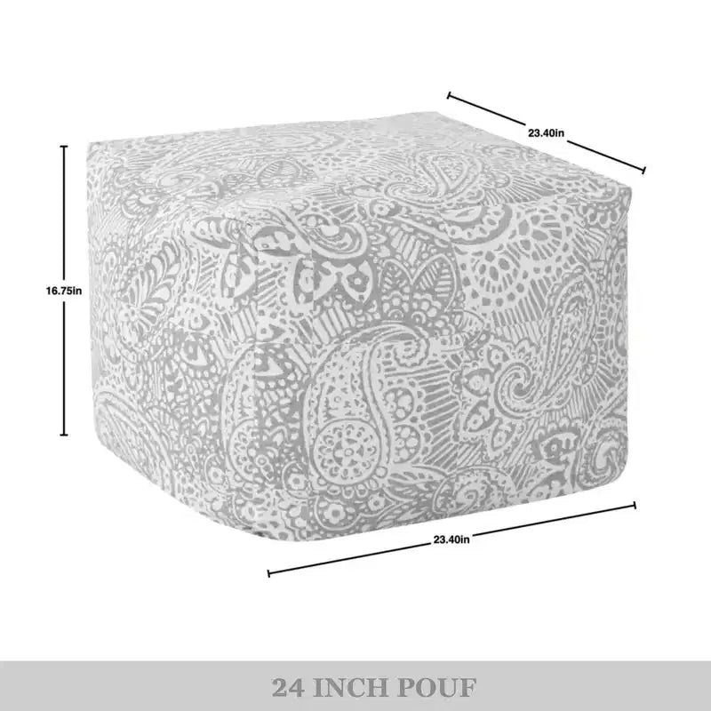 Pouf in velluto ChaletPosh 24 pollici