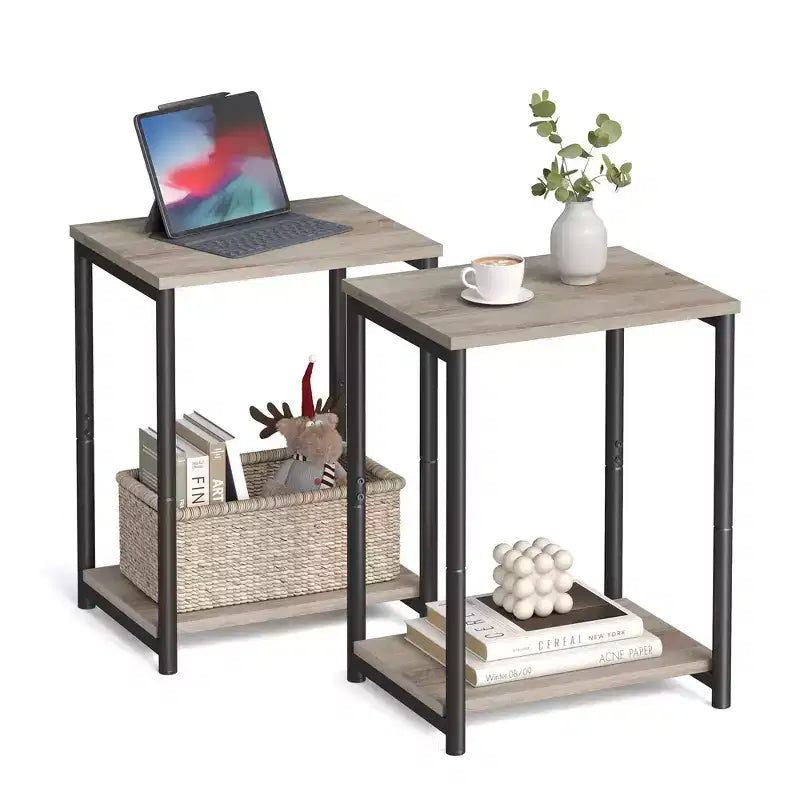 Tavolino d'accento, tavolini da salotto moderni, comodino, tavolini da camera da letto (set da 2)