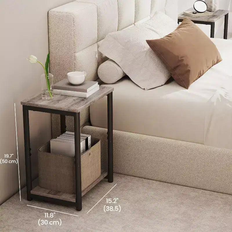 Tavolino d'accento, tavolini da salotto moderni, comodino, tavolini da camera da letto (set da 2)