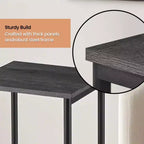 Tavolino d'accento, tavolini da salotto moderni, comodino, tavolini da camera da letto (set da 2)