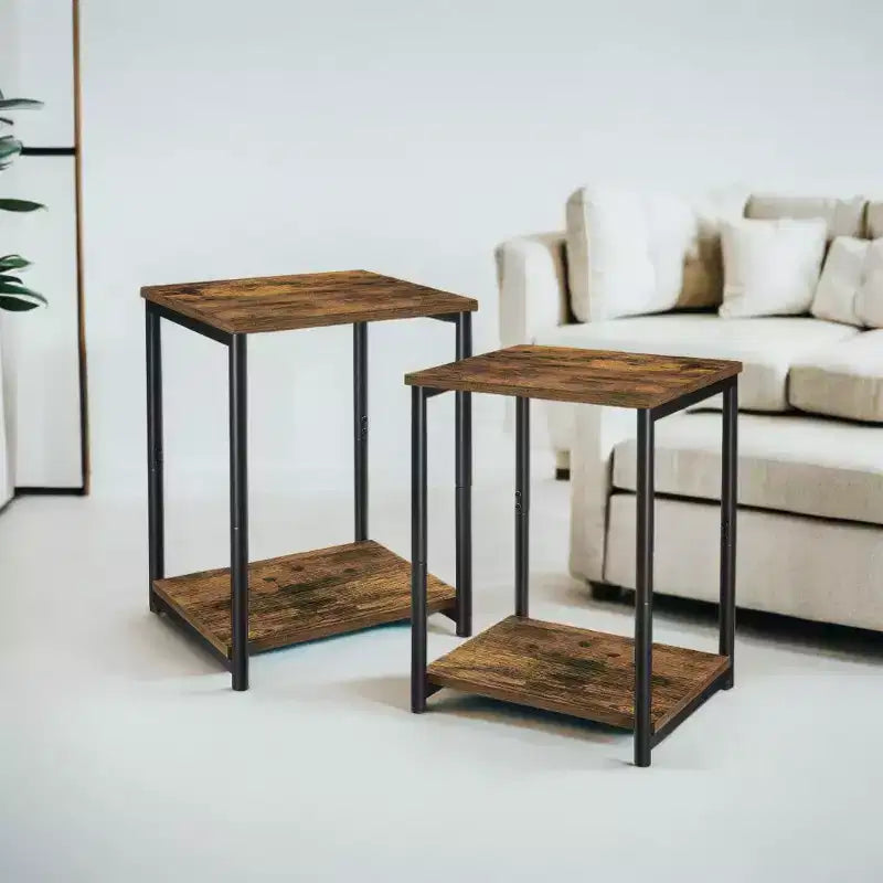 Tavolino d'accento, tavolini da salotto moderni, comodino, tavolini da camera da letto (set da 2)