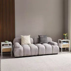 MAYEERTY Set di 2 tavolini in rattan, comodino moderno con cassetto, tavolino per soggiorno, camera da letto, bianco