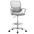 Adjustable Foot Ring Feature on Tall Office Chair, Designed for Standing Desks, Counter Height