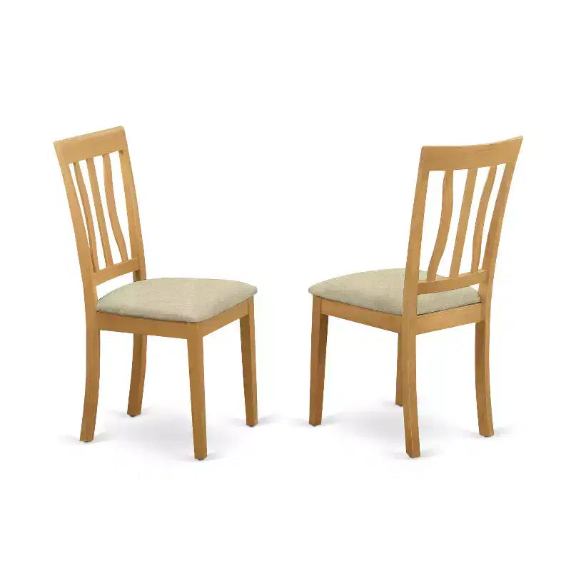 Set da pranzo per cucina con tavolo rettangolare e sedie, stile rovere
