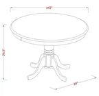 Set da tavolo da pranzo moderno HomeStock con 2 sedie in lino