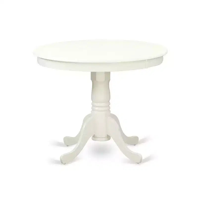 Set da pranzo rotondo da 3 pezzi HomeStock Linen White moderno