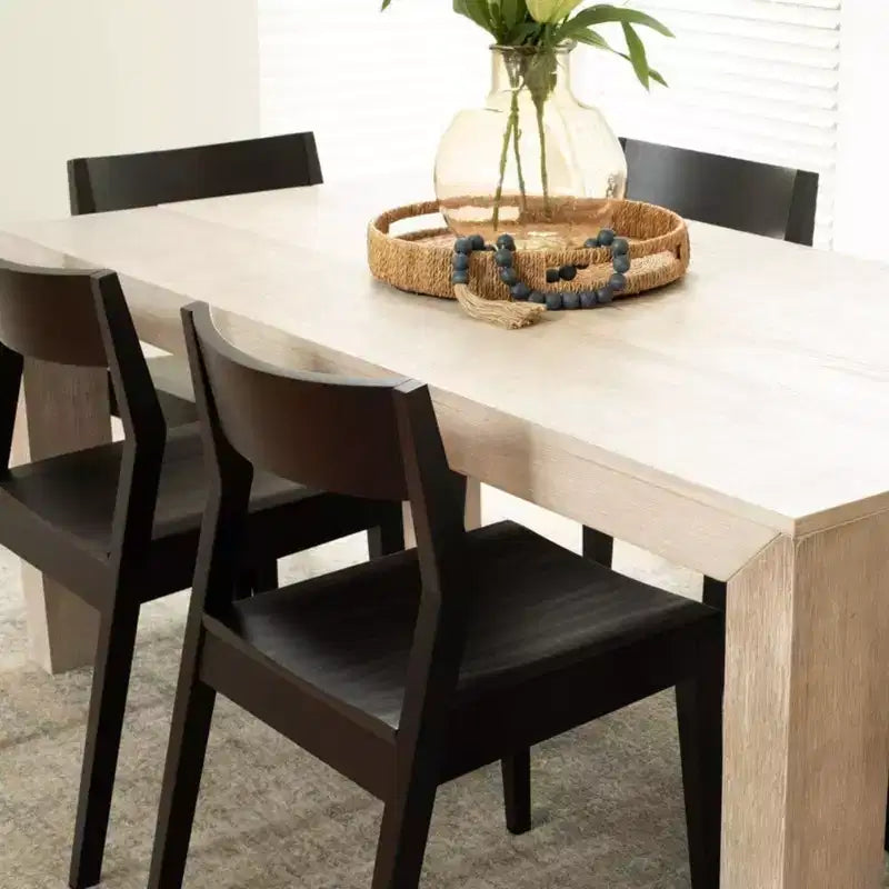 Plank+Beam Set di 4 Sedie Moderne per Sala da Pranzo, Sedie in Legno Massello per Cucina, Ufficio, Soggiorno
