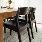 Plank+Beam Set di 4 Sedie Moderne per Sala da Pranzo, Sedie in Legno Massello per Cucina, Ufficio, Soggiorno