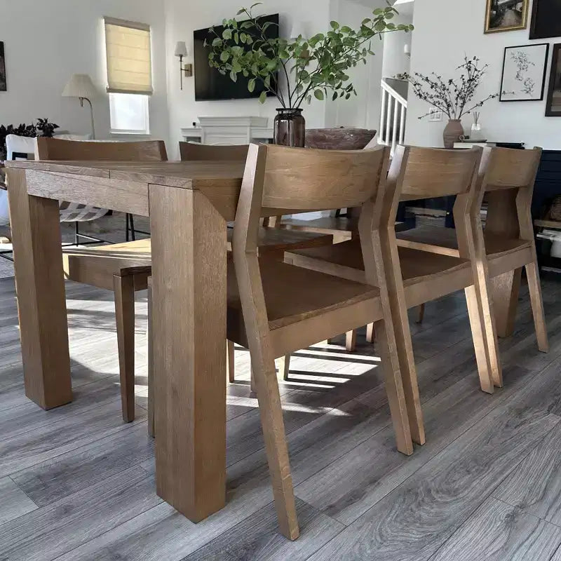 Plank+Beam Set di 4 Sedie Moderne per Sala da Pranzo, Sedie in Legno Massello per Cucina, Ufficio, Soggiorno