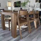 Plank+Beam Set di 4 Sedie Moderne per Sala da Pranzo, Sedie in Legno Massello per Cucina, Ufficio, Soggiorno