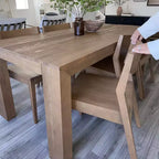 Plank+Beam Set di 4 Sedie Moderne per Sala da Pranzo, Sedie in Legno Massello per Cucina, Ufficio, Soggiorno