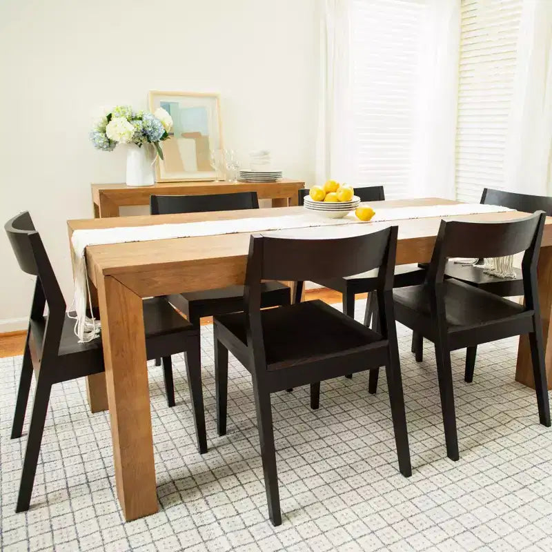 Plank+Beam Set di 4 Sedie Moderne per Sala da Pranzo, Sedie in Legno Massello per Cucina, Ufficio, Soggiorno