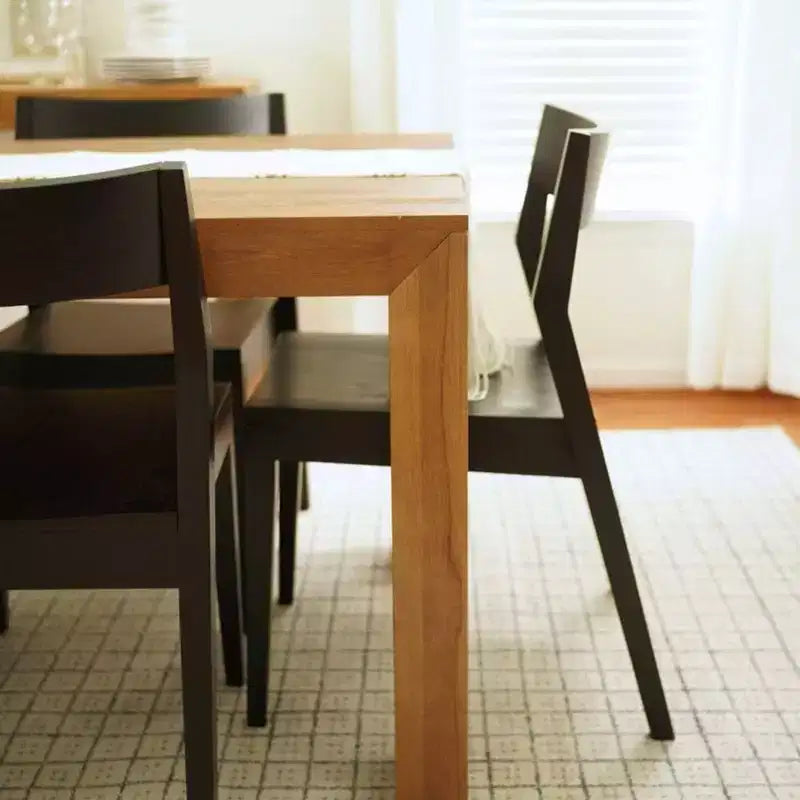 Plank+Beam Set di 4 Sedie Moderne per Sala da Pranzo, Sedie in Legno Massello per Cucina, Ufficio, Soggiorno