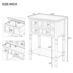 AndMakers Consolle rettangolare in legno da 23,7 pollici con 3 cassetti