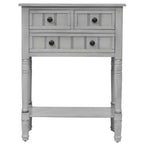 AndMakers Consolle rettangolare in legno da 23,7 pollici con 3 cassetti
