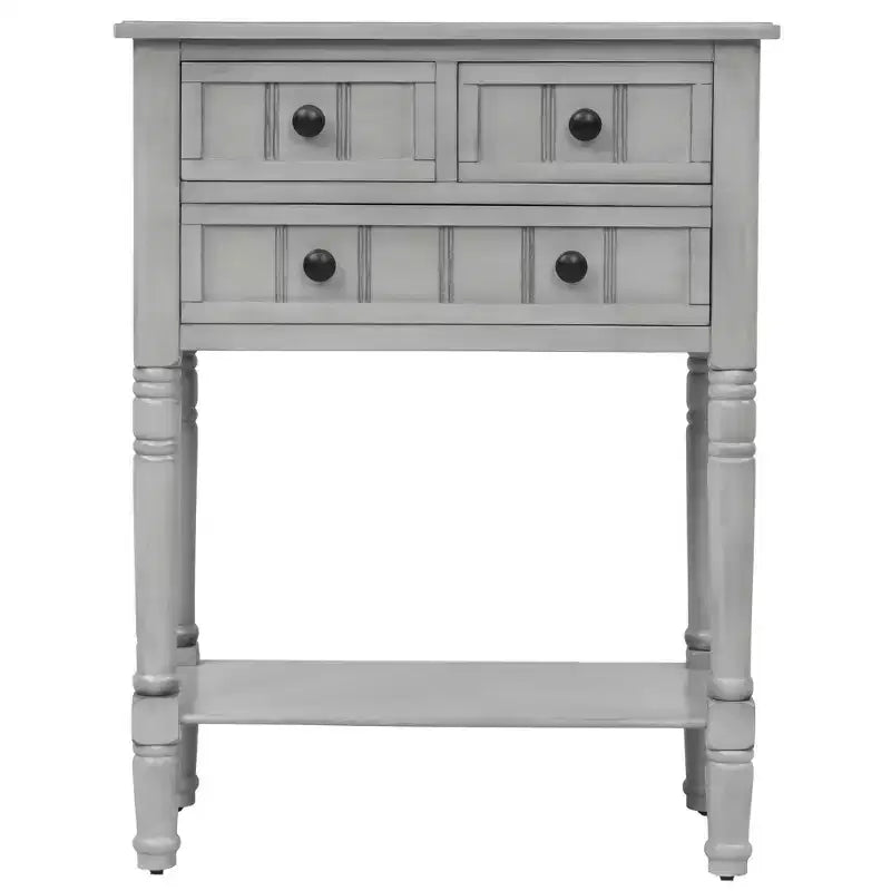 AndMakers Consolle rettangolare in legno da 23,7 pollici con 3 cassetti