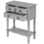 AndMakers Consolle rettangolare in legno da 23,7 pollici con 3 cassetti