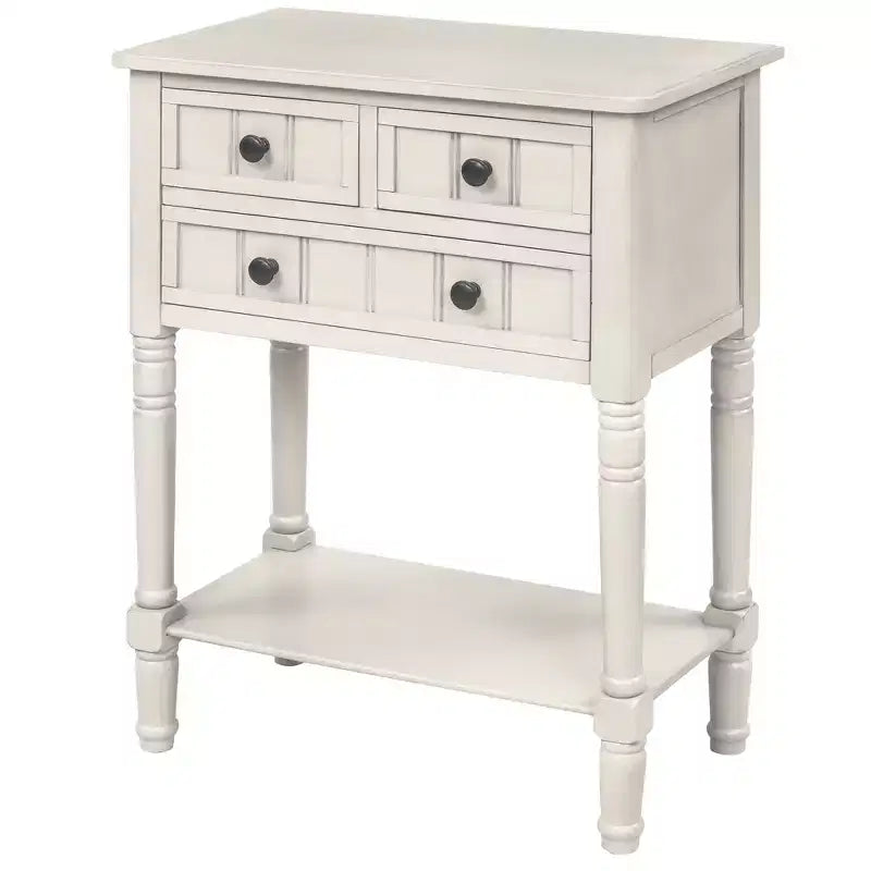 AndMakers Consolle rettangolare in legno da 23,7 pollici con 3 cassetti
