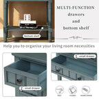 AndMakers Consolle rettangolare in legno da 23,7 pollici con 3 cassetti