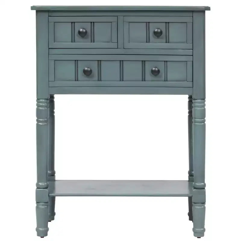AndMakers Consolle rettangolare in legno da 23,7 pollici con 3 cassetti