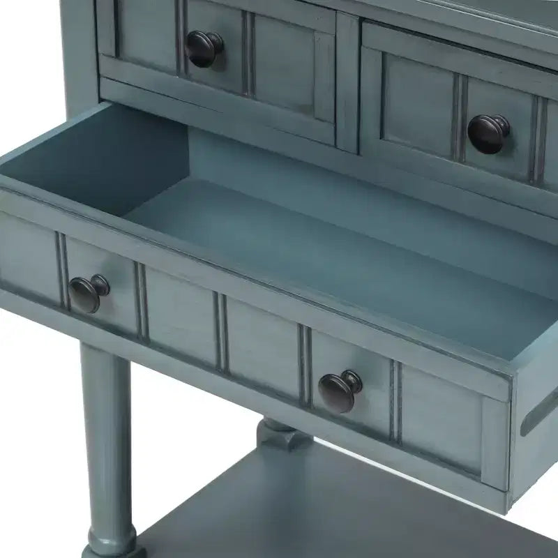 AndMakers Consolle rettangolare in legno da 23,7 pollici con 3 cassetti