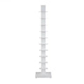 HomeRoots 60 White Metal Ten Shelf Modern Tower Bookcase