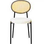 Set da pranzo LeisureMod 5 pezzi - Tavolo da pranzo rotondo da 36" con ripiano in MDF nero e base dorata, 4 sedie da pranzo in velluto con gambe in acciaio nero