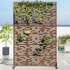 72 H47W Fioriera Dovelina in Metallo Nero con Schermo Grigliato per la Privacy per Patio, Giardino e Balconi di Bar