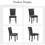 Set di 2 sedie imbottite da pranzo, sedie Parsons ergonomiche con schienale alto in tessuto e borchie per cucina/sala da pranzo/hotel