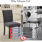 Set di 2 sedie imbottite da pranzo, sedie Parsons ergonomiche con schienale alto in tessuto e borchie per cucina/sala da pranzo/hotel