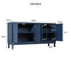 59 Mobile credenza a buffet, mobile contenitore in legno con ripiani regolabili, mobiletto bar per caffè a quattro ante, mobile console per soggiorno corridoio