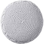 Ornavo Home Pouf Ottomano Intrecciato Macramè in Cotone - 18,5 x 15