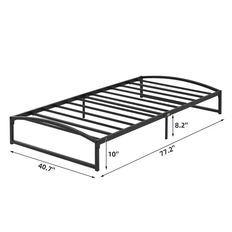Struttura letto in metallo Garvee, piattaforma a basso profilo con doghe in acciaio, non è necessario il box spring, facile da montare