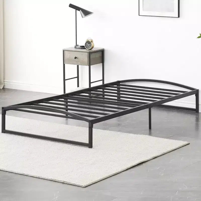 Struttura letto in metallo Garvee, piattaforma a basso profilo con doghe in acciaio, non è necessario il box spring, facile da montare