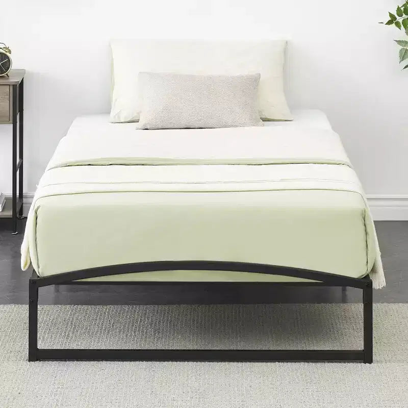 Struttura letto in metallo Garvee, piattaforma a basso profilo con doghe in acciaio, non è necessario il box spring, facile da montare