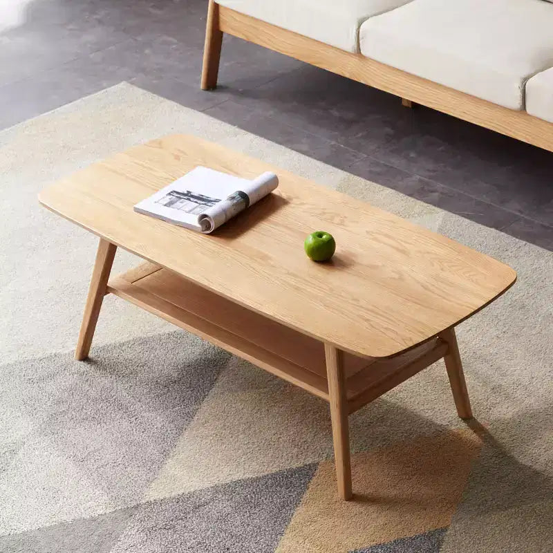 Chic Crate - Tavolino da caffè in Legno Massello 100% dal Sapore Naturale, Montaggio Semplice e Ripiano Portaoggetti - Scrivania Multifunzione