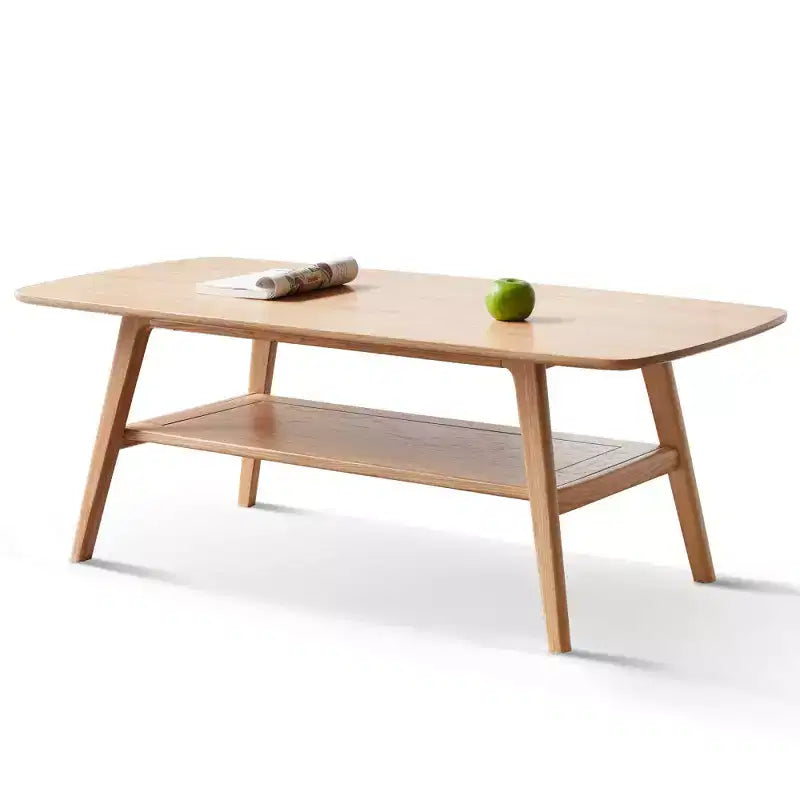 Chic Crate - Tavolino da caffè in Legno Massello 100% dal Sapore Naturale, Montaggio Semplice e Ripiano Portaoggetti - Scrivania Multifunzione