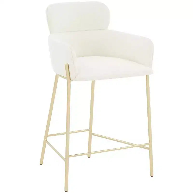 Sgabello da bancone Charlize in velluto - SFV4756 - Safavieh Couture