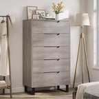 5 Dresser for Bedroom, 51 Tall Dresser, Freestanding Vertical Drawer Cabinet with Storage, Wooden Closet Storage Chest for Living Room, Bedroom