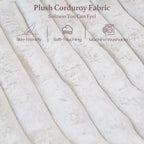 Divano letto componibile modulare Belffin con letto estraibile, in corduroy, doppia chaise longue con contenitore