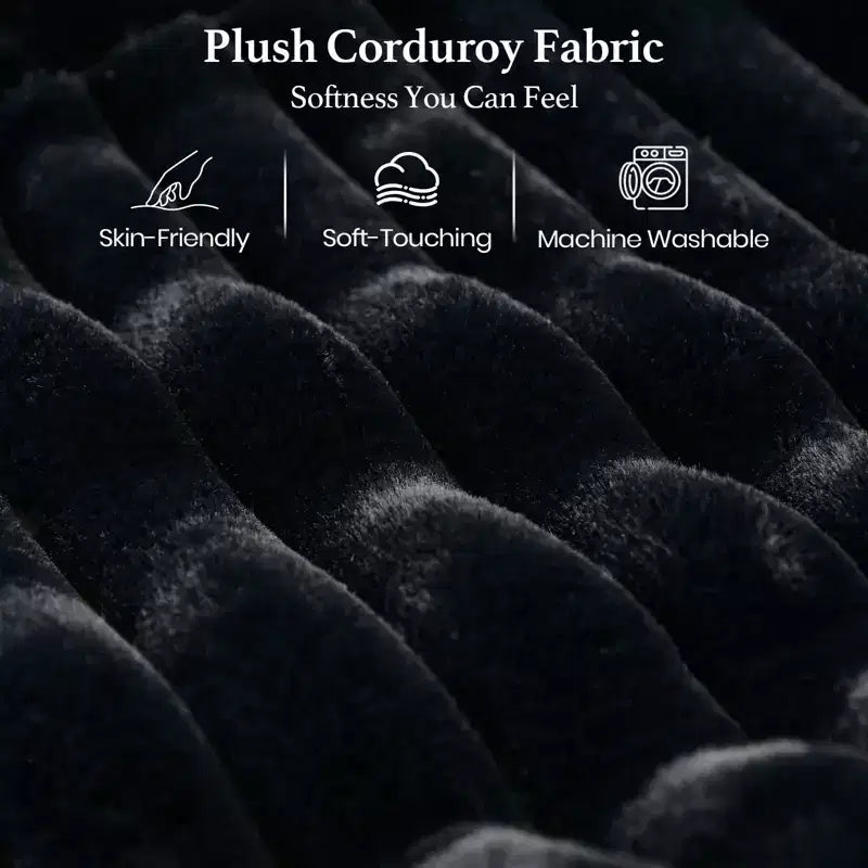 Divano letto componibile modulare Belffin con letto estraibile, in corduroy, doppia chaise longue con contenitore