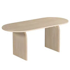 Set da pranzo ovale Whisen da 6 pezzi - Tavolo in legno di gomma con 4 sedie in rattan e panca, set da cucina moderno per 6 persone