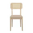 Set da pranzo ovale Whisen da 6 pezzi - Tavolo in legno di gomma con 4 sedie in rattan e panca, set da cucina moderno per 6 persone