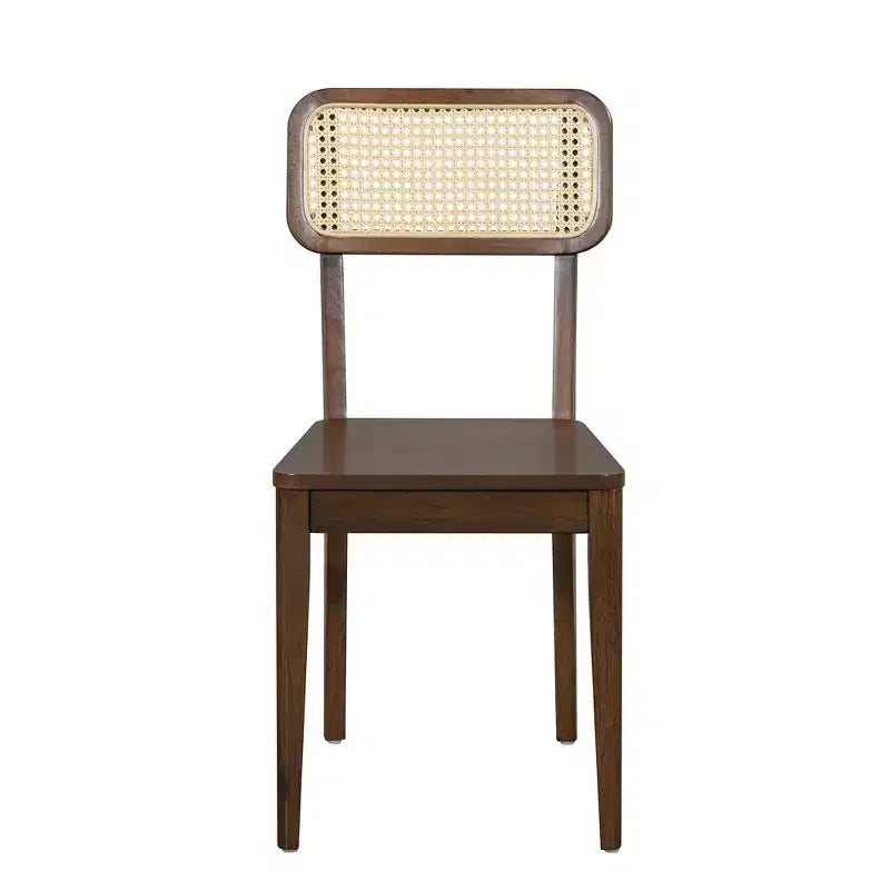 Set da pranzo ovale Whisen da 6 pezzi - Tavolo in legno di gomma con 4 sedie in rattan e panca, set da cucina moderno per 6 persone