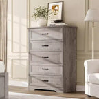 Whizmax Dresser for Bedroom with Drawers, Wood Drawer Dresser Chest of Drawers for Closet, Living Room, Hallway, Nursery, Kids Bedroom