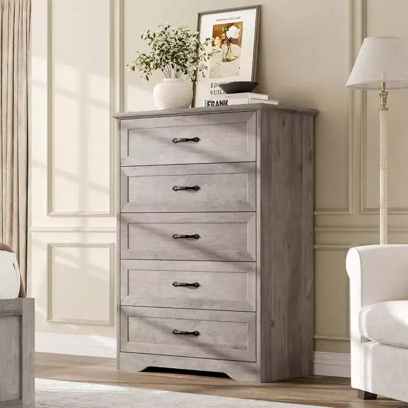 Whizmax Dresser for Bedroom with Drawers, Wood Drawer Dresser Chest of Drawers for Closet, Living Room, Hallway, Nursery, Kids Bedroom