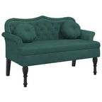 vidaXL Bench with Cushions Dark Green 47.4x25.6x29.5 Velvet